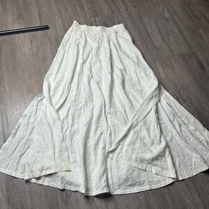 Vintage David Dart for Force One white linen elastic waist Skirt small